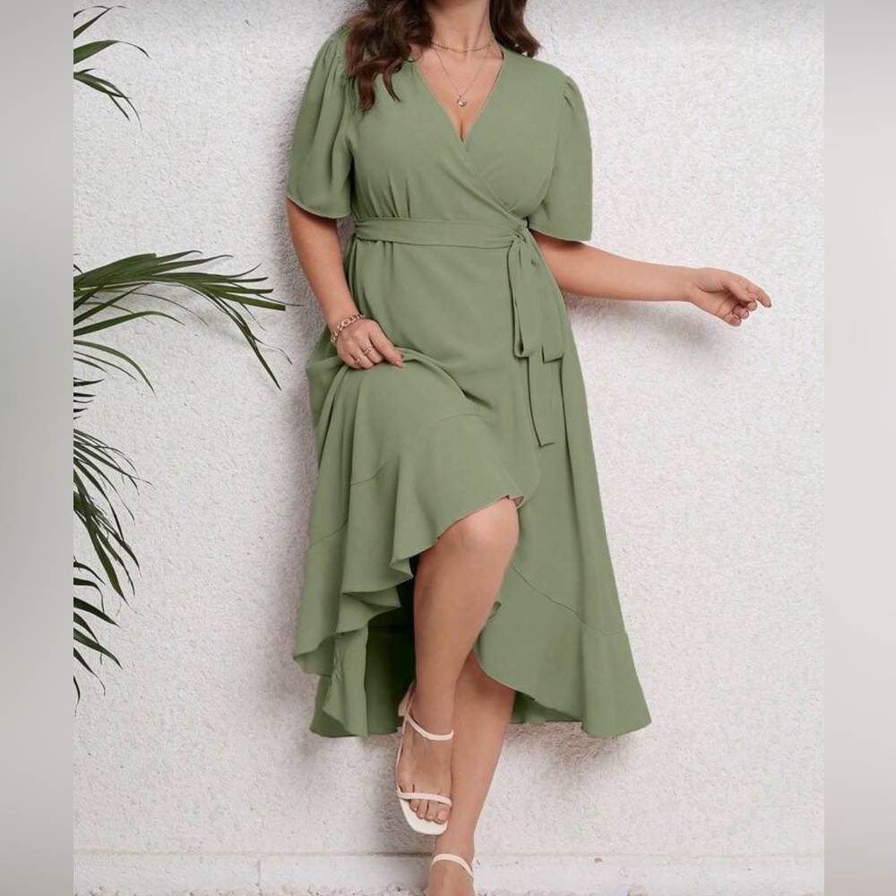 Chic Olive High Low Dress